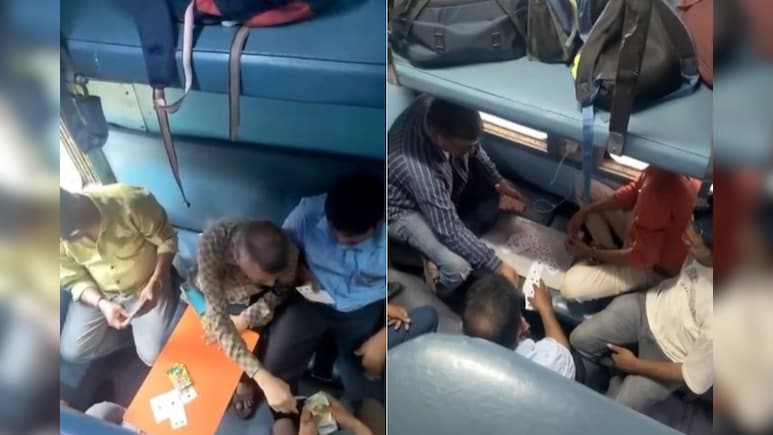 Viral Video Shows Alleged Gambling And Seat-Hogging On Mumbai-Valsad Train