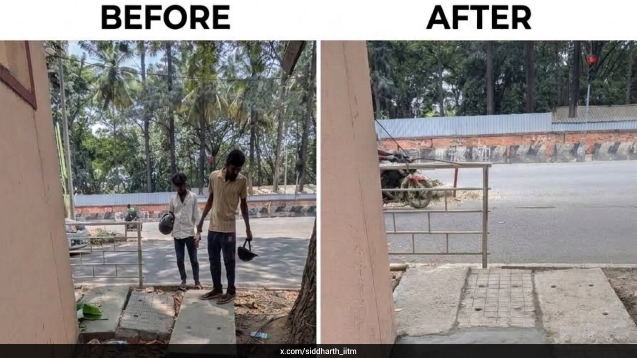 After Years Of Complaints, Bengaluru Entrepreneur Repairs Broken Footpath Himself, Viral Post Sparks Debate
