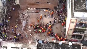 Drone Visuals Shows Aftermath Of Delhi's Satya Niketan Building Tragedy