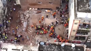 Drone Visuals Shows Aftermath Of Delhi's Satya Niketan Building Tragedy