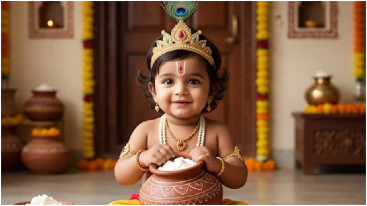 Adorable Bal-Gopal and Radha AI prompts for children. Adorable Bal-Gopal and Radha AI prompts for children.