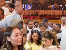 लाल बाग चा राजा के दरबार में पहुंचे शाहरुख खान, साथ दिखीं गौरी खान और सुहाना, लिया बप्पा का आशीर्वाद