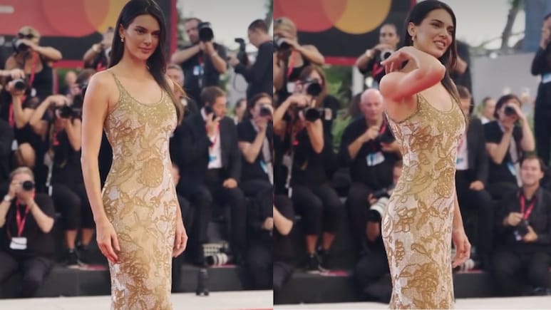 Kendall Jenner Makes Venice Film Festival Debut In A Vintage 1995 Armani Gown