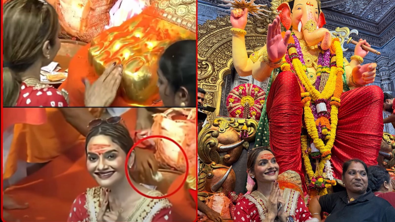 Madhoo Shah offers Rs 500 at Lalbaugcha Raja as video shows a man hiding the note