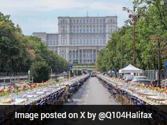 Romania Sets Guinness World Record With 5-km-Long Table To Raise Funds