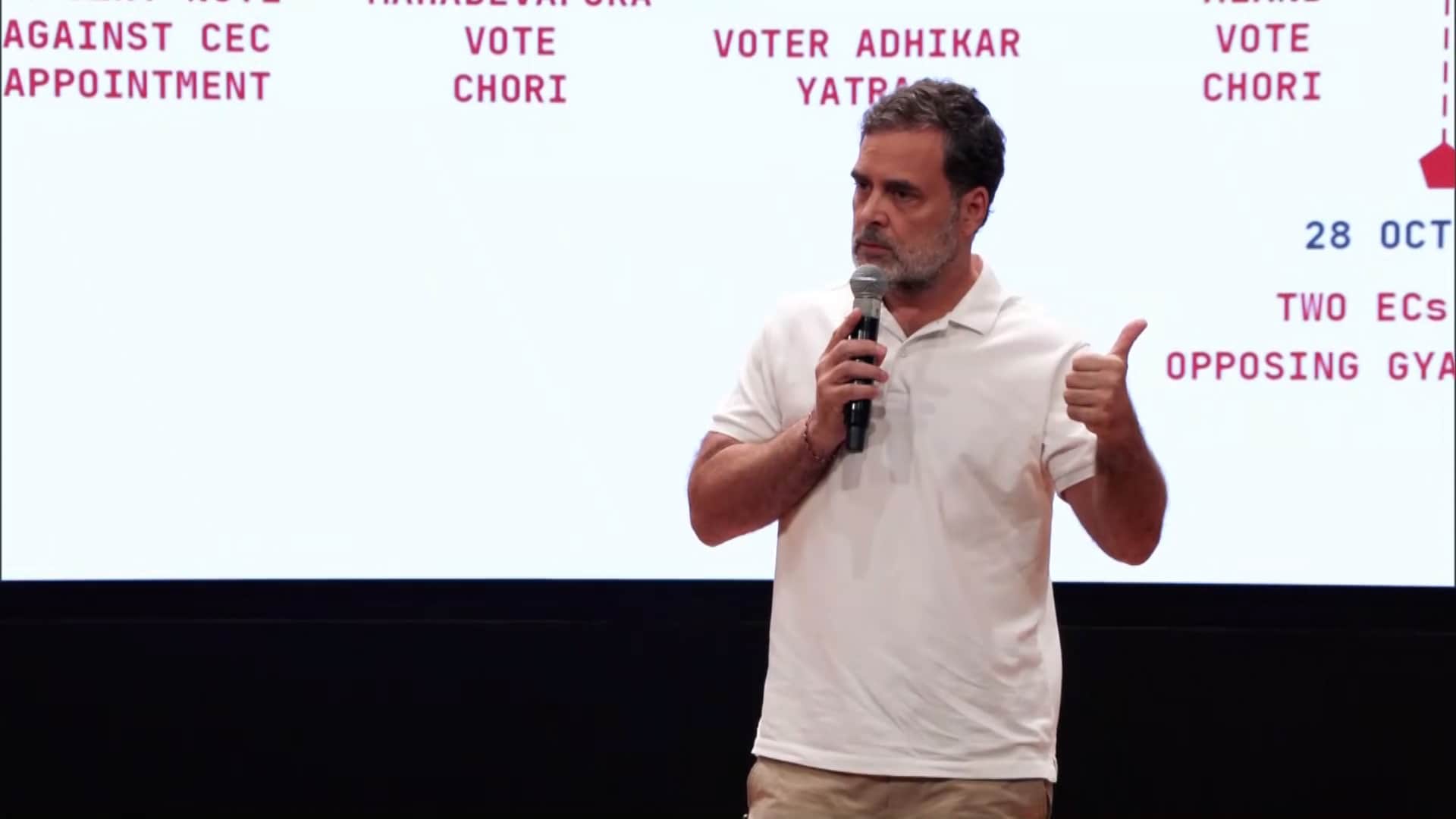 Rahul Gandhi Repeats 'Vote Chori' Charge, BJP Reacts