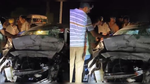 सीकर में ट्रक और कार की टक्&zwj;कर, झालावाड़ एसपी के पिता की मौत; फतेहपुर से जा रहे थे झुंझुनू