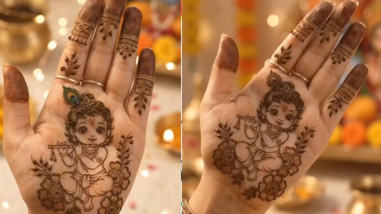 Krishna special mehndi design