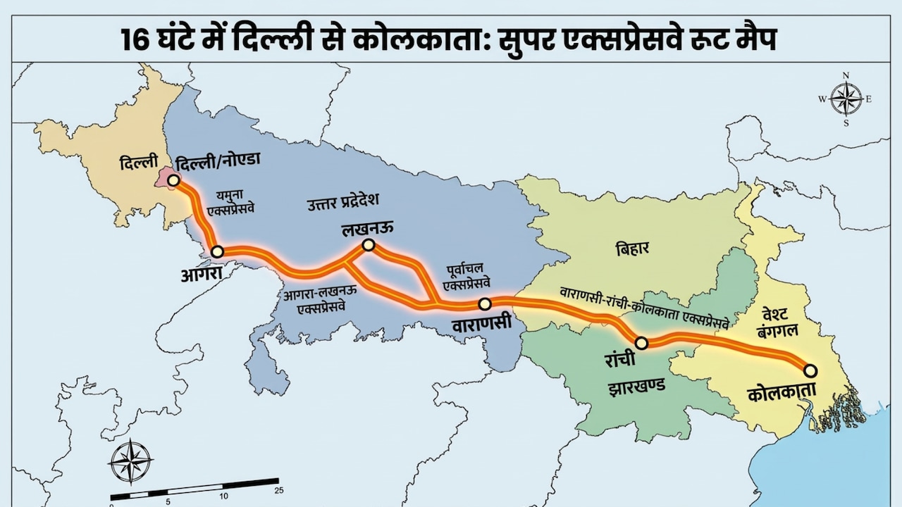 16 घंटे में दिल्ली से कोलकाता, लखनऊ, बनारस, रांची तक कनेक्टिविटी, 5 राज्यों को जोड़ने वाला 'सुपर एक्सप्रेसवे'
