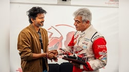 Vijay Gifts Ajith A Miniature Race Car With Sweet Message At Silverstone