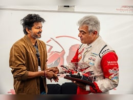 Vijay Gifts Ajith Kumar A Miniature Race Car With Sweet Message At Silverstone