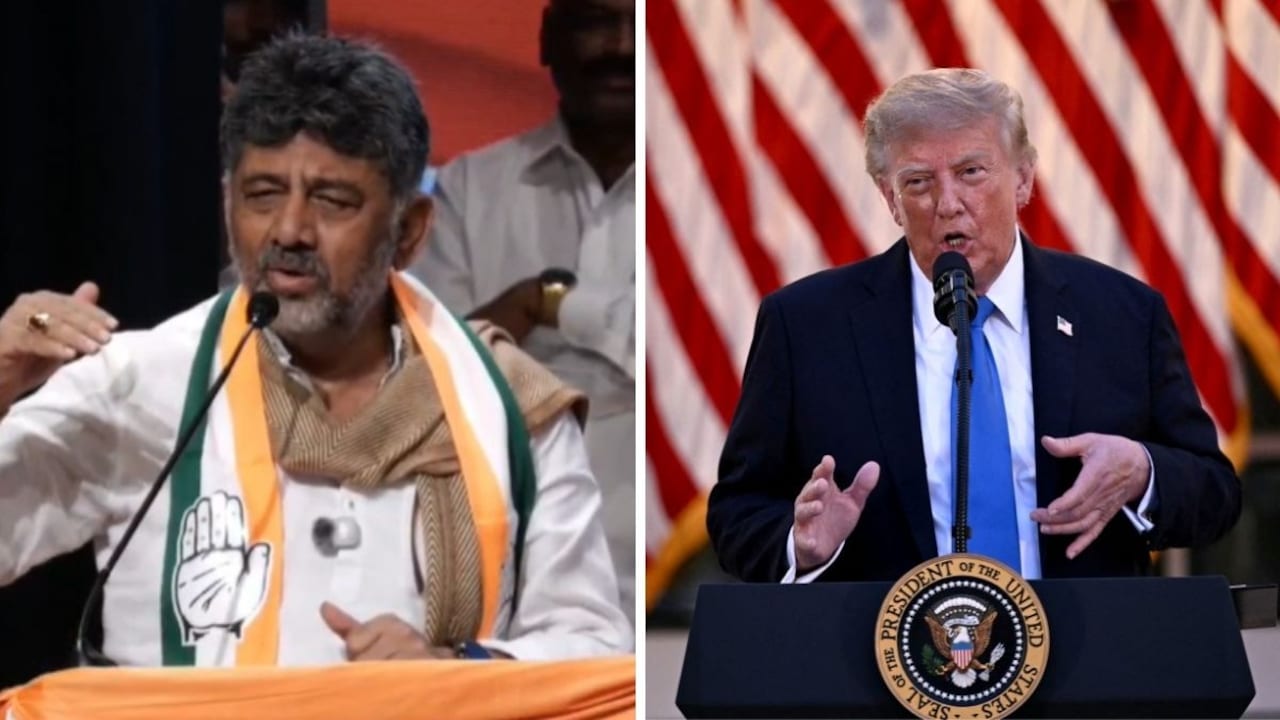 'He Is Copying Us': DK Shivakumar On Trump's $5,000 Promise