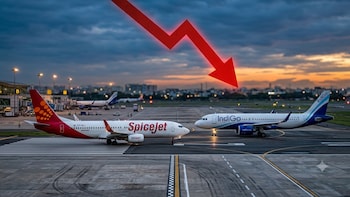 Aviation Stocks Fall: IndiGo Share Price Slumps 3%, Spicejet Down Over 1%