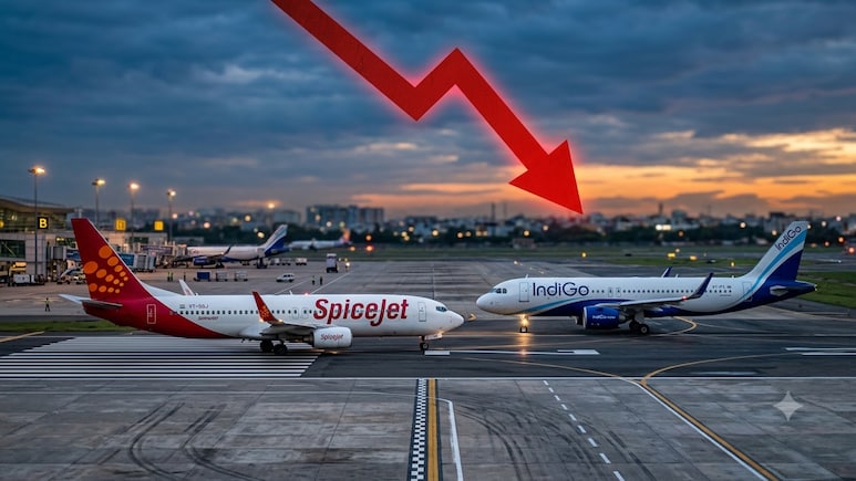 Aviation Stocks Fall: IndiGo Share Price Slumps 3%, Spicejet Down Over 1%