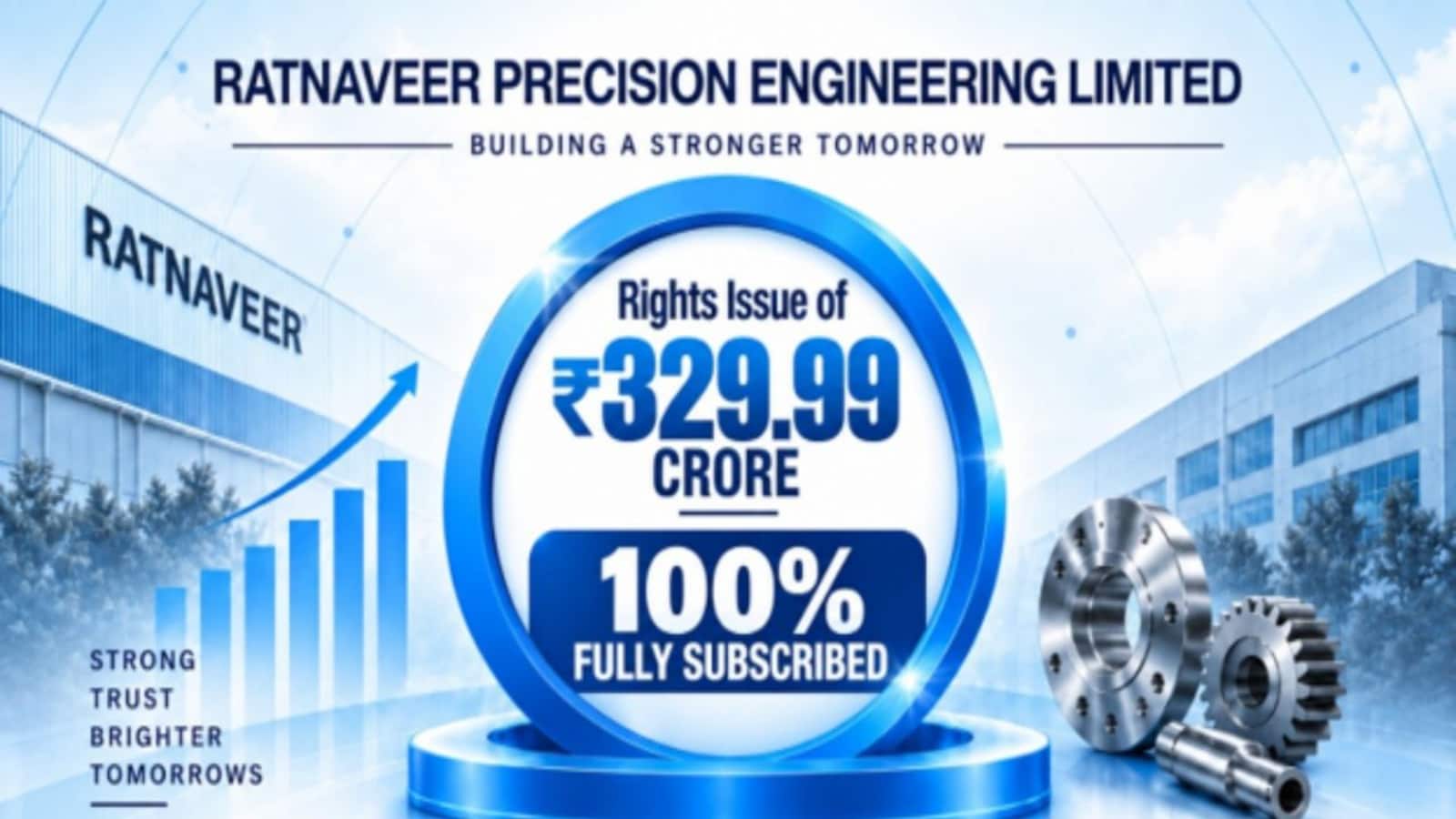 Ratnaveer Precision Engineering's Rs 329.99 Crore Rights Issue Subscribed 1.11x