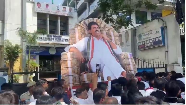 BRS Leaders Detained During Protest Outside Probe Agency Office In Hyderabad