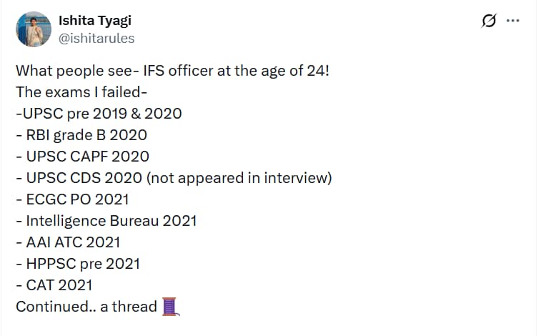 gen z ips ishita bhatia success story upsc cracked after failures