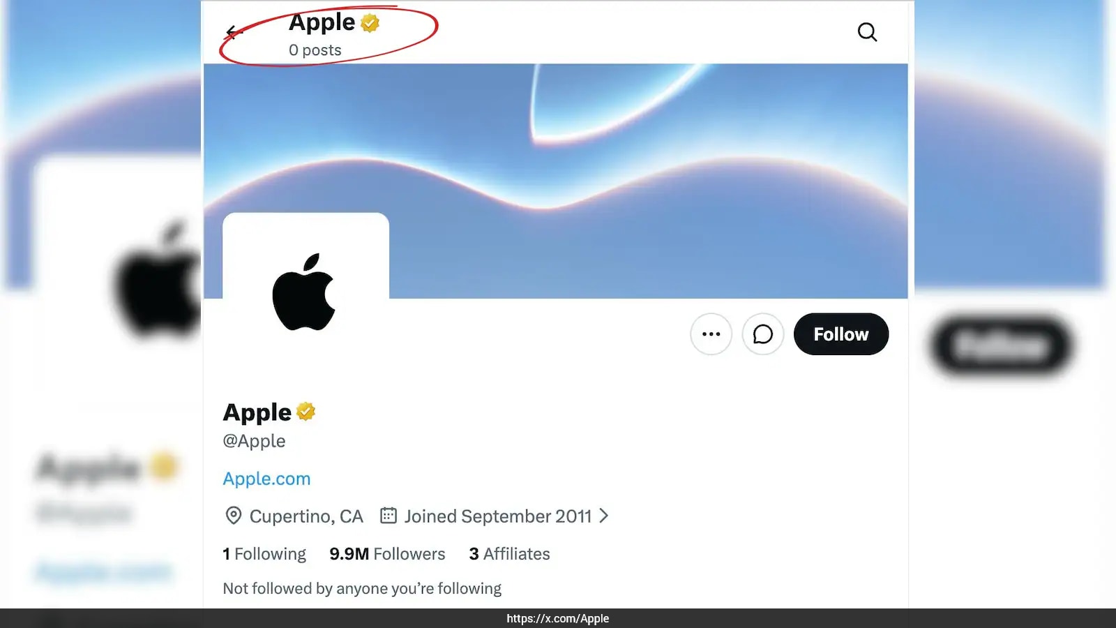 Apple Has 10 Million X Followers, But Hasn't Posted Once In 15 Years