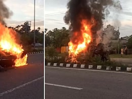 2 Burnt To Death, 2 Critical As Vehicle Catches Fire After Hitting Pole In Assam