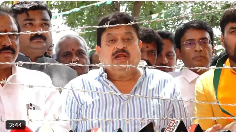Telangana BJP Chief Detained As Party Workers Clash With Congress