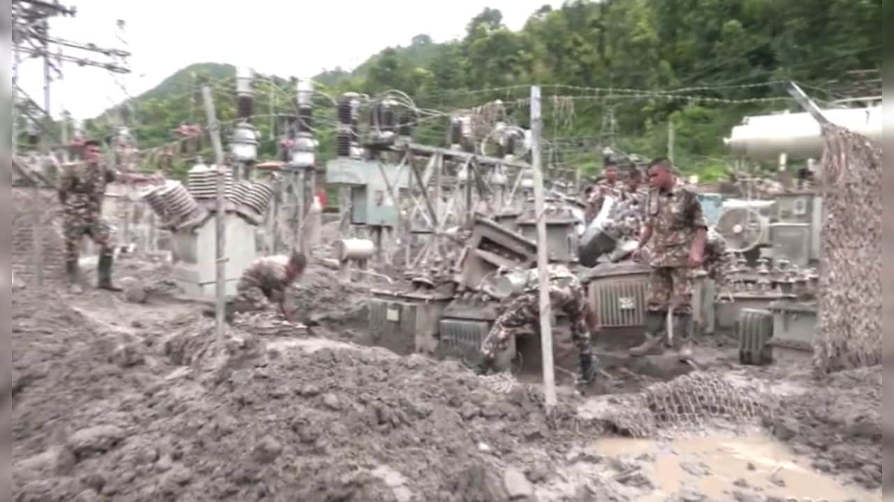 Transformers buried in slush at Galchi power station