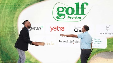 Yuvraj Singh Balances Golf Ball On Cricket Bat During NDTV Golf Pro-Am Launch