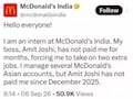 'बॉस ने महीनों से नहीं दी सैलरी!' McDonald's के नाम से वायरल स्क्रीनशॉट पर बड़ा खुलासा, कंपनी ने तोड़ी चुप्पी