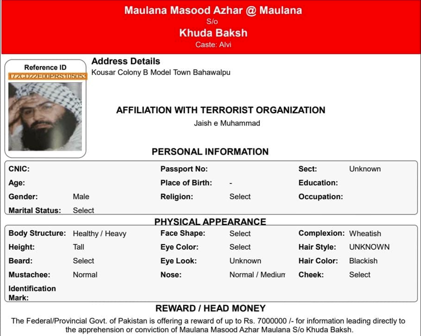 Pak Increases Bounty On Jaish Chief Masood Azhar Weeks Ahead Of FATF Meet