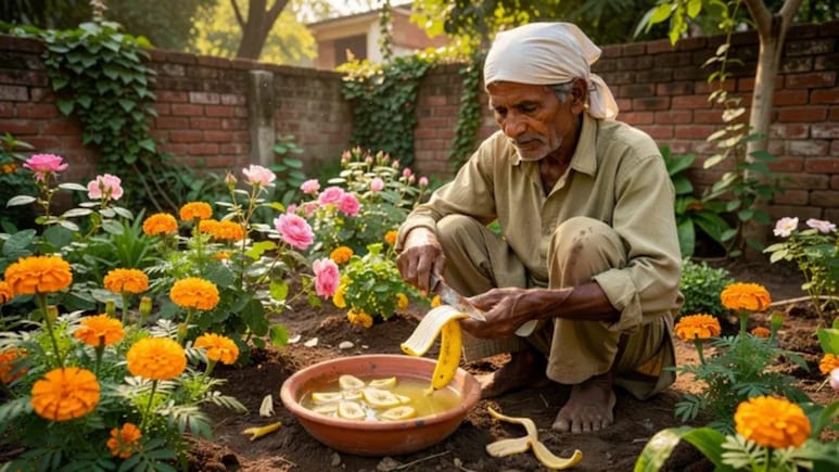 Gardening Tips: केले के छिलके से ऐसे बनाएं सस्ता लिक्विड फर्टिलाइजर, पौधों की ग्रोथ के लिए आएगा काम
