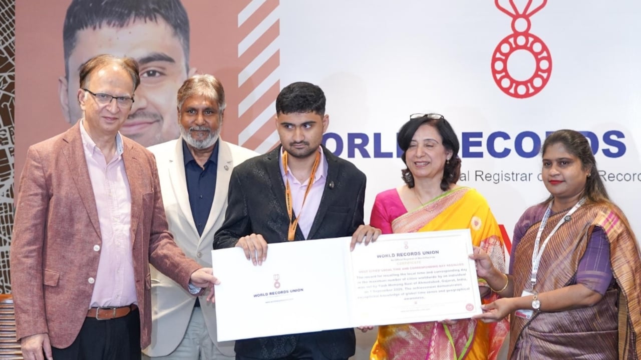 Ahmedabad Student Calculates Time Across 120 Countries In 5 Minutes, Sets World Record