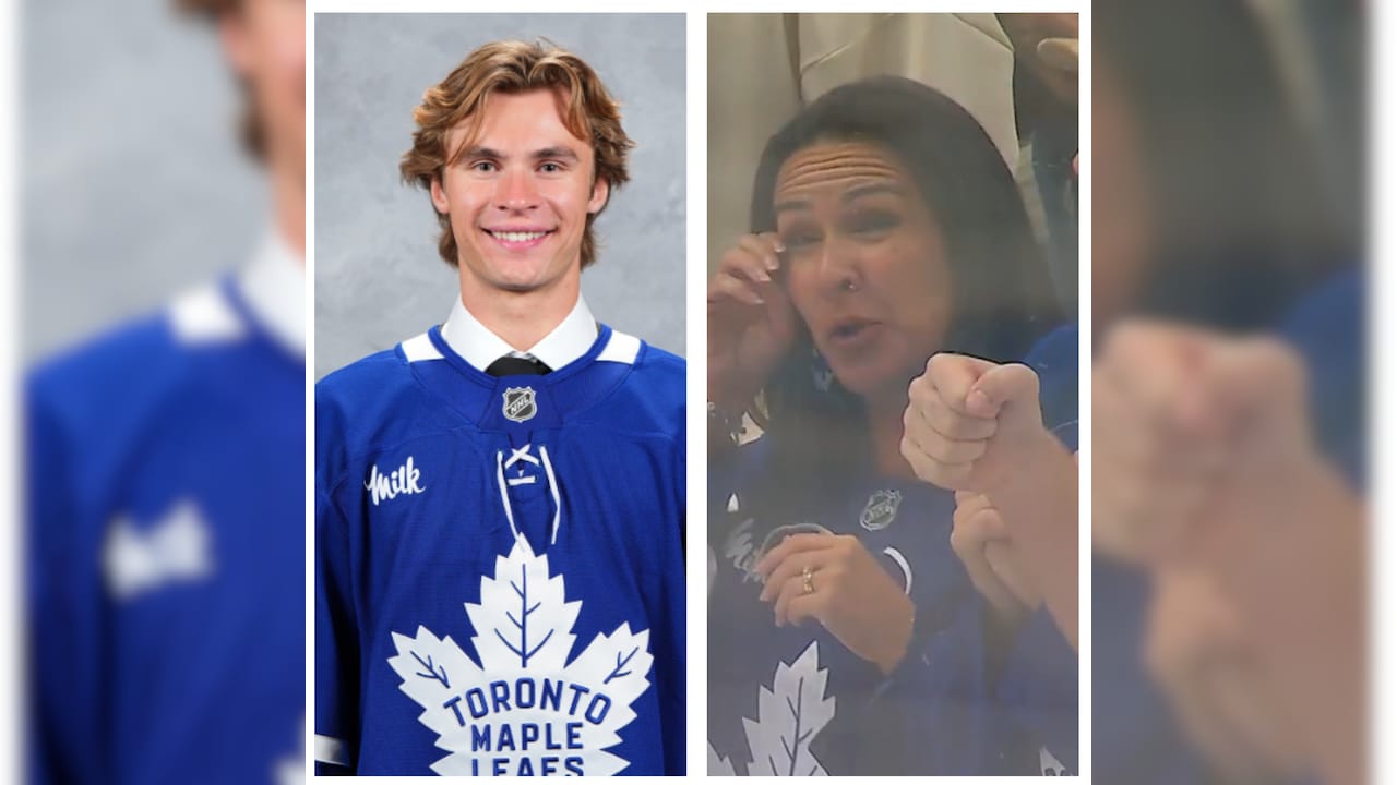 Gavin McKenna's Mother Tears Up During NHL Debut As Yukon Fans Celebrate Toronto Maple Leafs Rookie