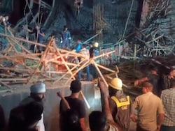 Several Feared Trapped As Crane Collapses At Construction Site In Gandhinagar