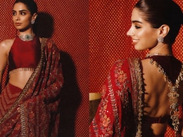 Khushi Kapoor Serves Festive Glamour In A Manish Malhotra Saree And 25-Carat Emerald Choker