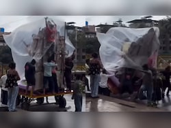 Ganesh Idol Topples Amid Rain In Maharashtra, Several Trapped Underneath