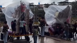 Ganesh Idol Topples Amid Rain In Maharashtra, Several Trapped Underneath