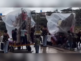 Ganesh Idol Topples Amid Rain In Maharashtra, Several Trapped Underneath