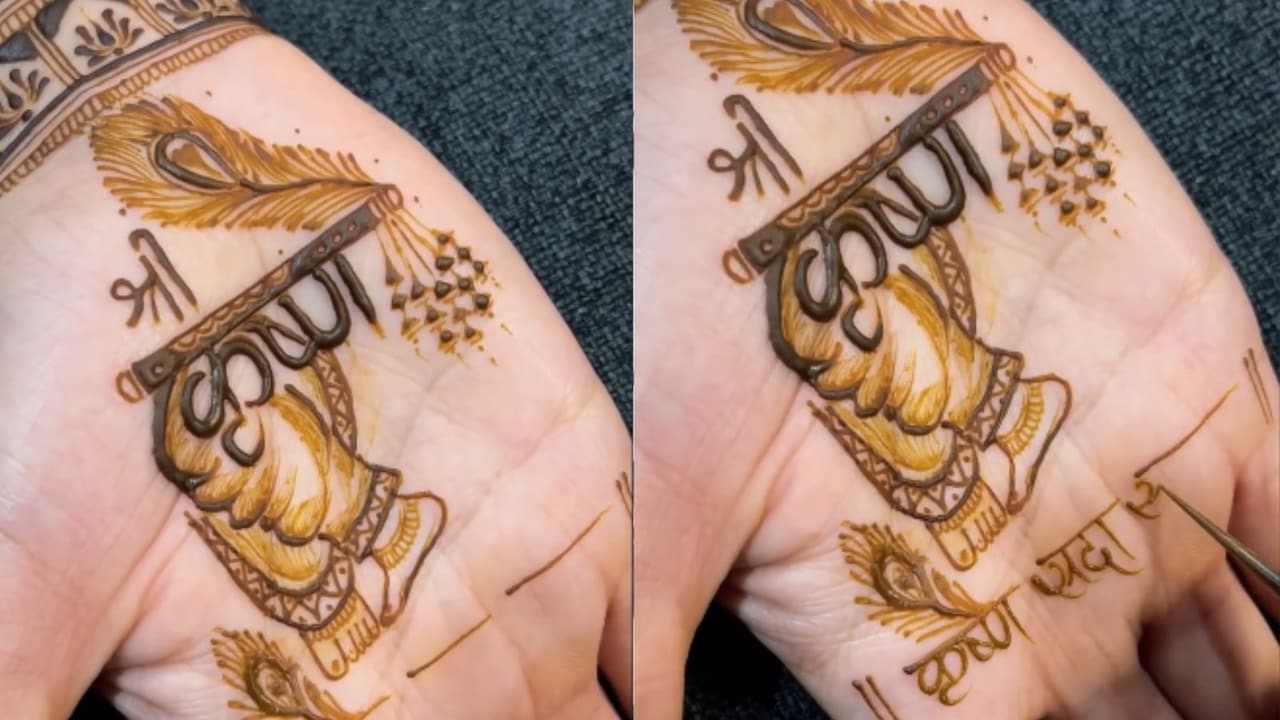 Krishna mehndi design