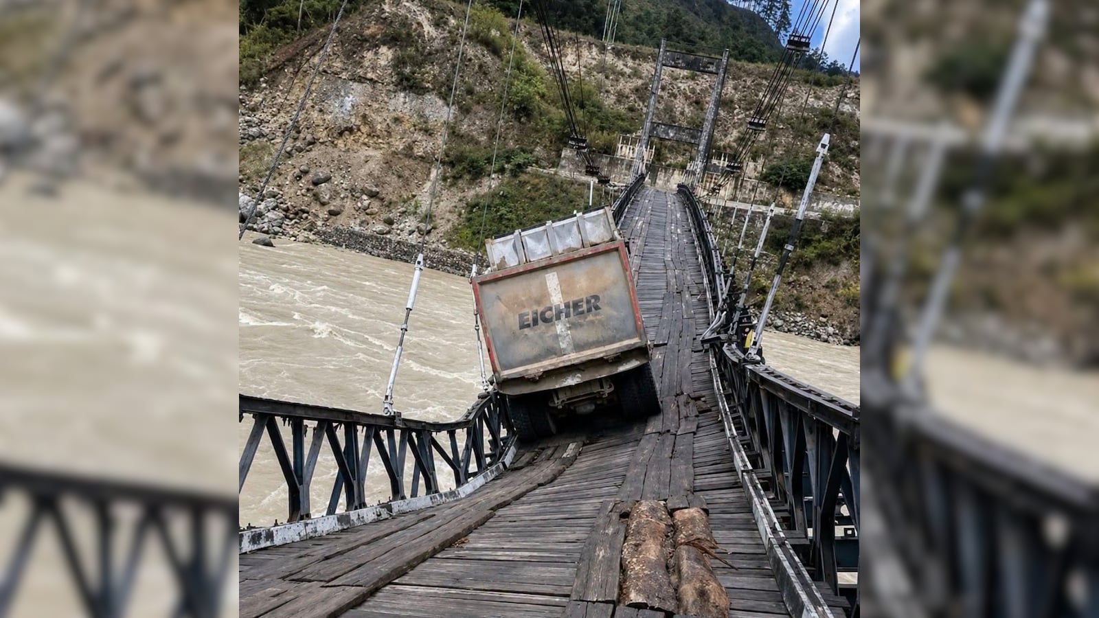 Overloaded Truck Damages Bridge in Arunachal Pradesh, Cuts Off Border Villages