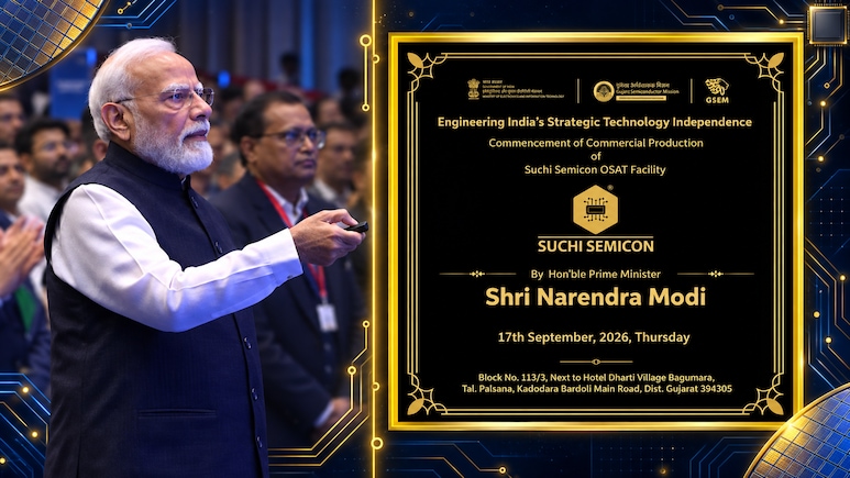 Boost To India's Chip Manufacturing Drive: PM Modi Launches Production At Suchi Semicon, CDIL Plants