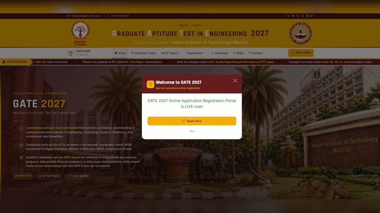 GATE 2027 Registration Begins Today; Robotics And Automation Added