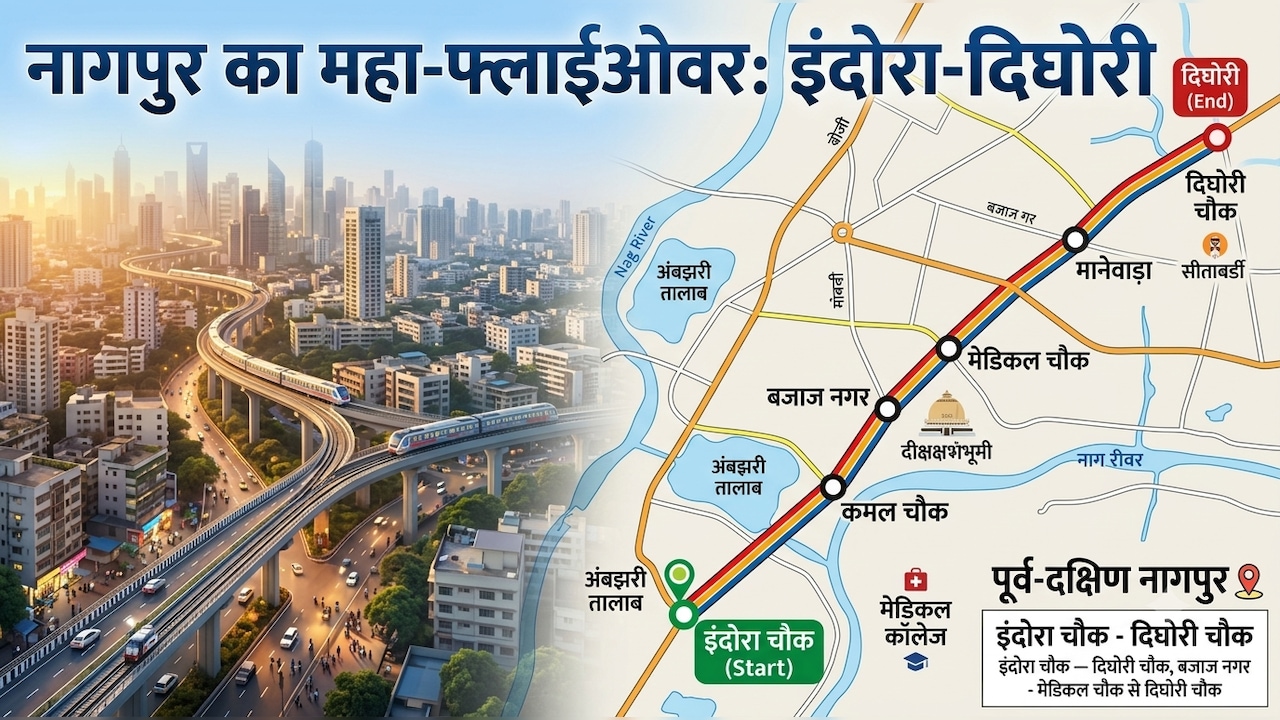नागपुर को सुपरफास्ट कनेक्टिविटी, इंदौरा चौक से 9 किमी लंबा एलिवेटेड कॉरिडोर का उद्घाटन, 15 मिनट में शहर पार