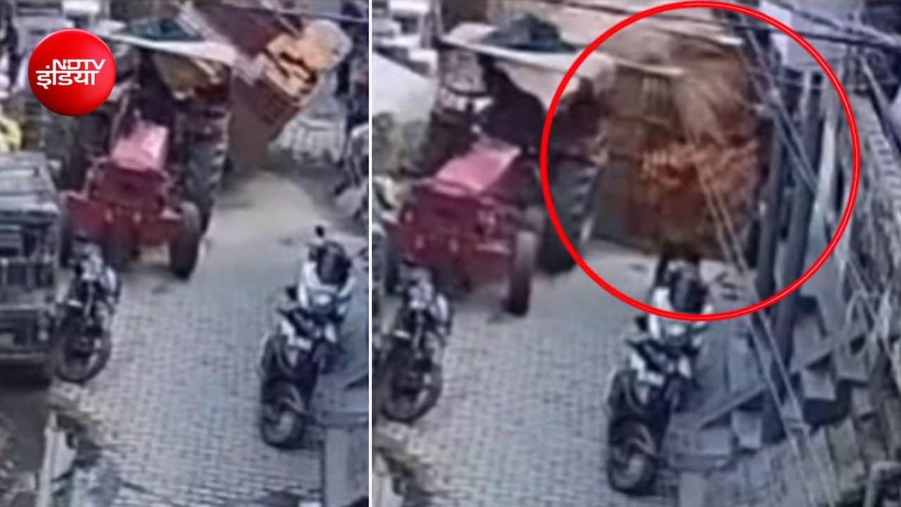 गाजियाबाद में स्कूल से लौट रही मां-बेटी पर पलटी ईंटों से भरी ट्रॉली, बच्ची की मौत, CCTV फुटेज आया सामने
