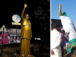 Siddaramaiah's Statue Disappears In One Night Before DK Shivakumar's Visit