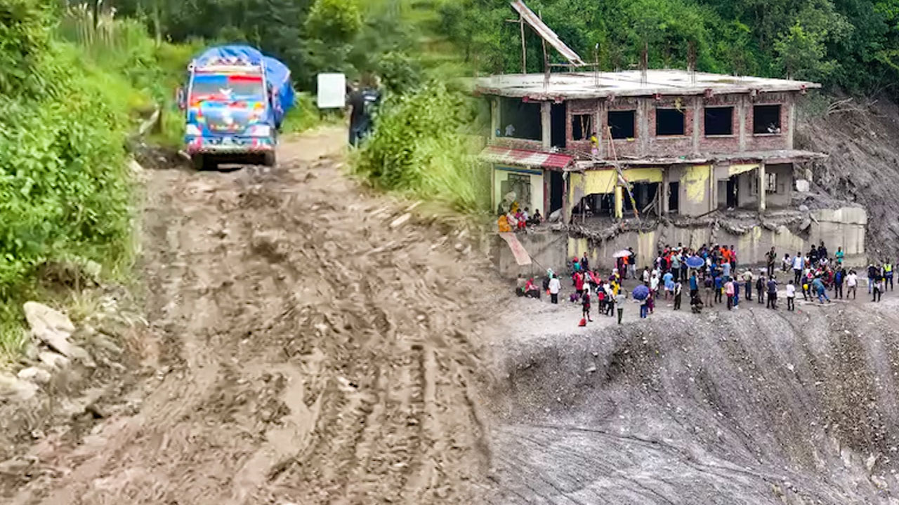 Relief Convoys Battle Damaged Roads To Reach Nepal's Flood-Hit Rasuwa