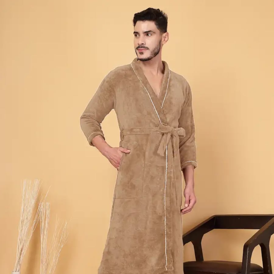 Click here to buy: Fabinaliv Beige Medium Bath Robe Click here to buy: Fabinaliv Beige Medium Bath Robe