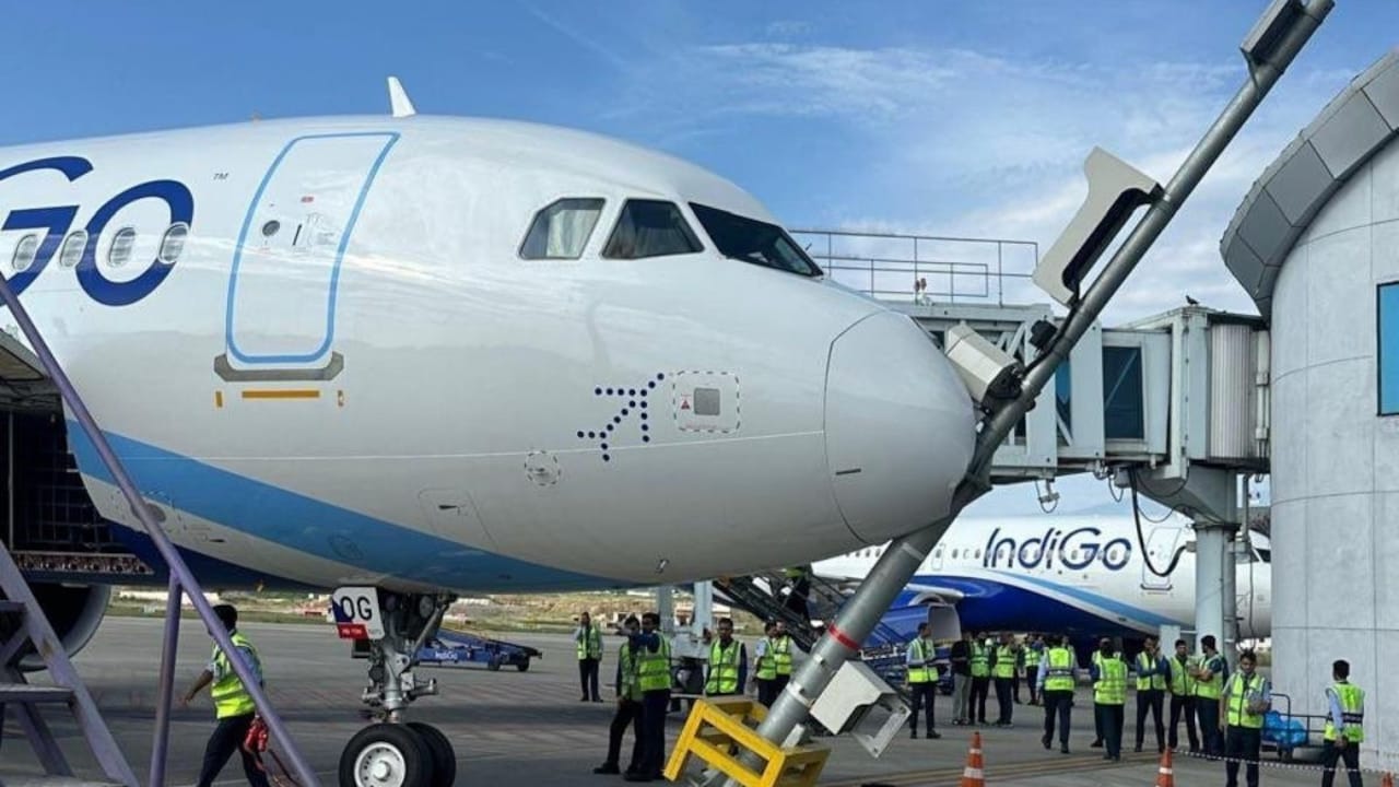 IndiGo Plane Hits Pole During Parking Process At Srinagar Airport
