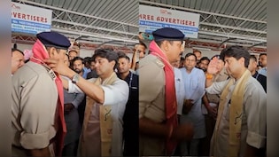 रेलवे स्टेशन पर महिला को बचाने वाले RPF जवान को सिंधिया ने किया सलाम, मोतियों की माला पहनाकर बढ़ाया सम्मान