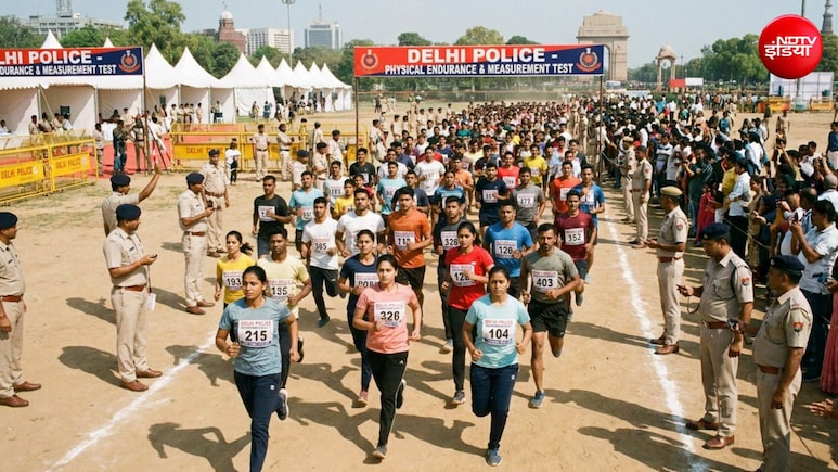 दिल्ली पुलिस भर्ती में फर्जीवाड़ा: दौड़ किसी और ने लगाई, नाप देने पहुंचा दूसरा; पसीना न देखकर पकड़ा गया
