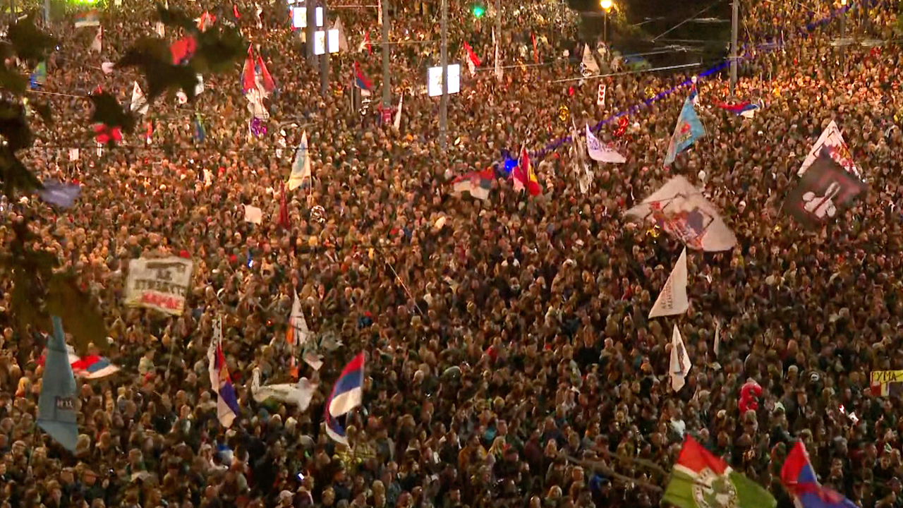 Mass Anti-Government Protests Sweep Serbia Ahead Of Elections