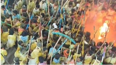 Over 60 Injured During Stick Fight Ritual In Andhra's Annual Festival